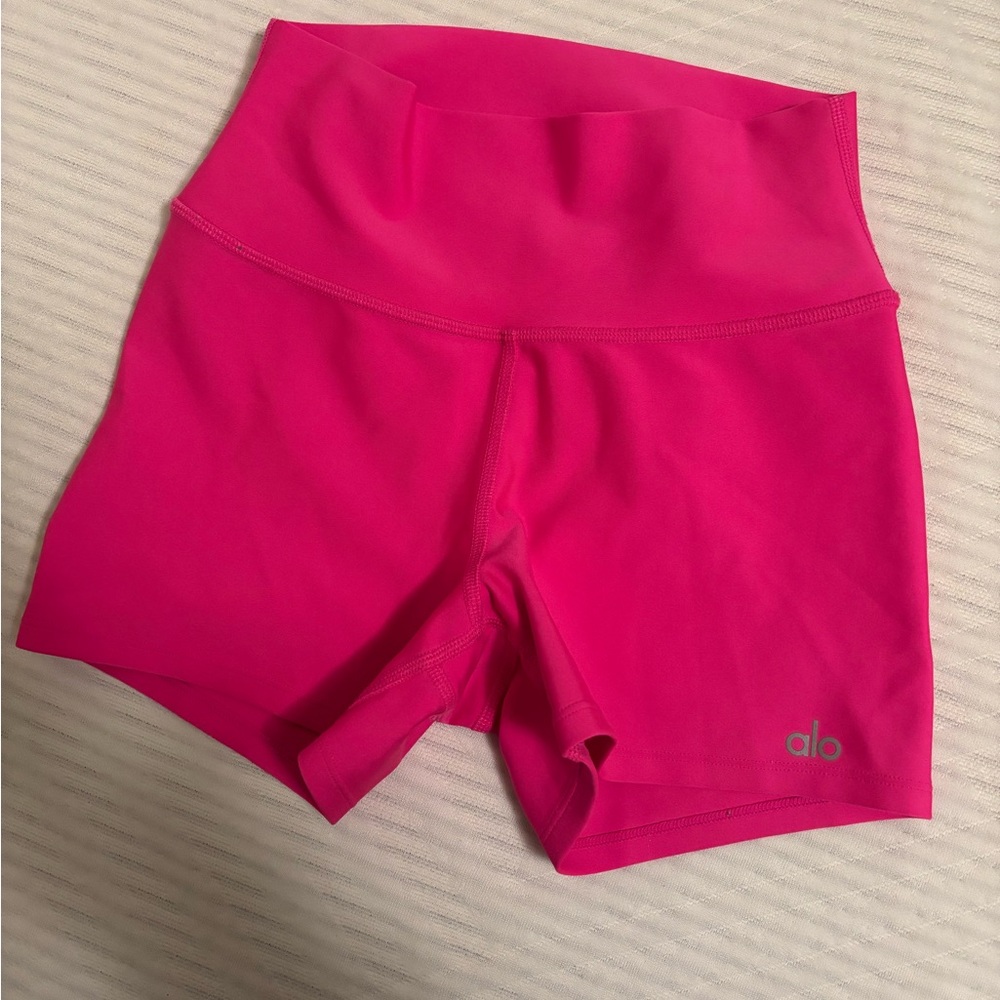 ALO Yoga Pink High Waist Athletic Shorts